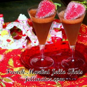 Sparkling French Martini Jello Shots