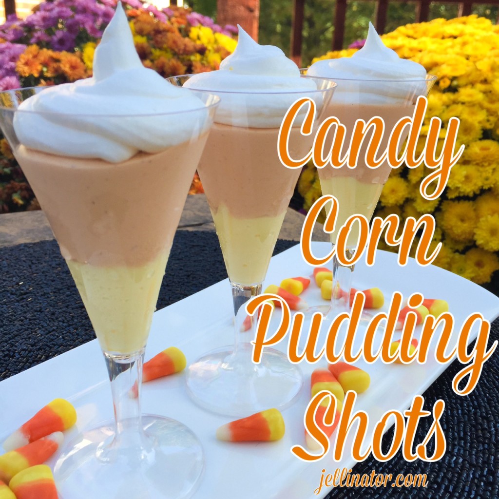 Candy Corn Pudding Shots - Jellinator.com